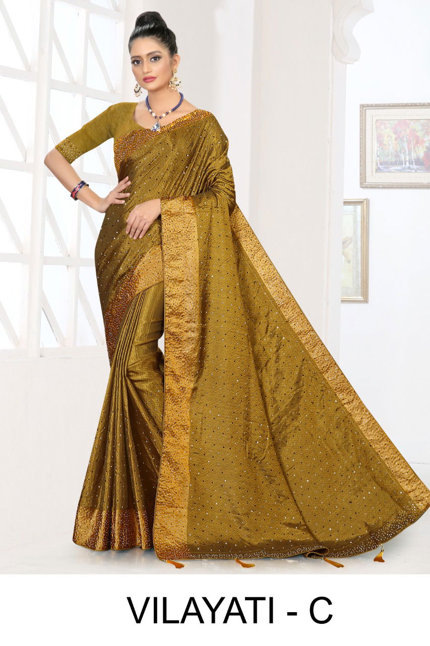 Ronisha vilayati Latest Fancy  fastive wear designer saree collection